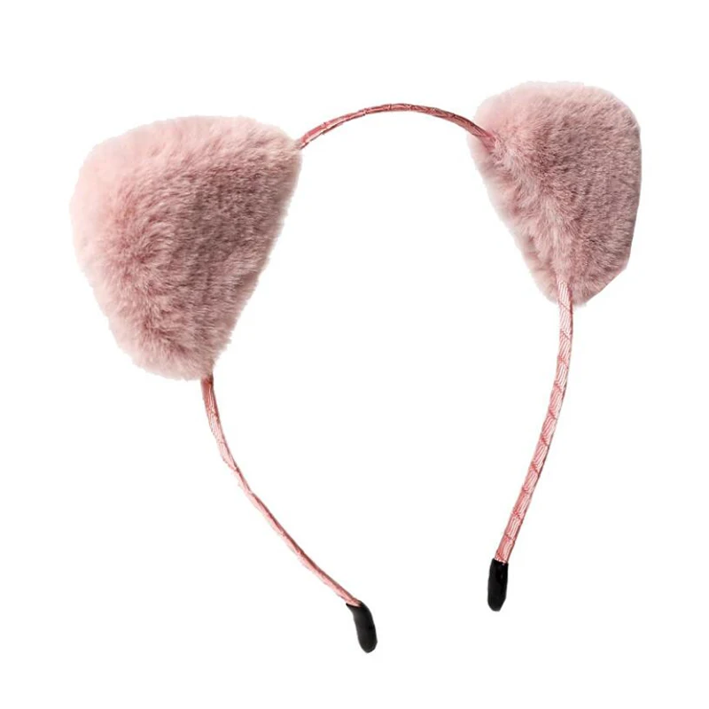 

Sweet Cat Ears Head Bands Fashion Hair Bezel Balls Plush Hairband Headband Women Girls Hair Hoop Birthday Party Hair Accessories