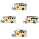 20 шт. Симпатичные Желтые Подвески в виде школьного автобуса, автомобиля, школьный подарок, медальон с памятью, ювелирные изделия, Прямая поставка