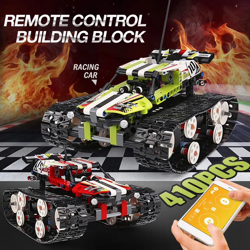 

MOULD KING 13023 high-tech RC Tracked Stunt Racer Cars Building Blocks Bricks Creative Educational Toys Children Birthday Gifts