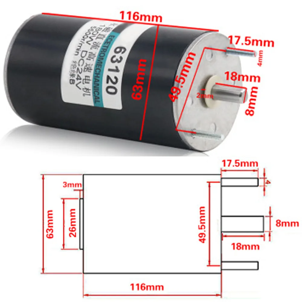 Микро постоянного магнита 12V 24V 180W постоянного тока высокой Скорость моторы 2000/4000 об/мин регулируемая Скорость Реверсивный CCW для игрушек для смарт-устройств и т. д