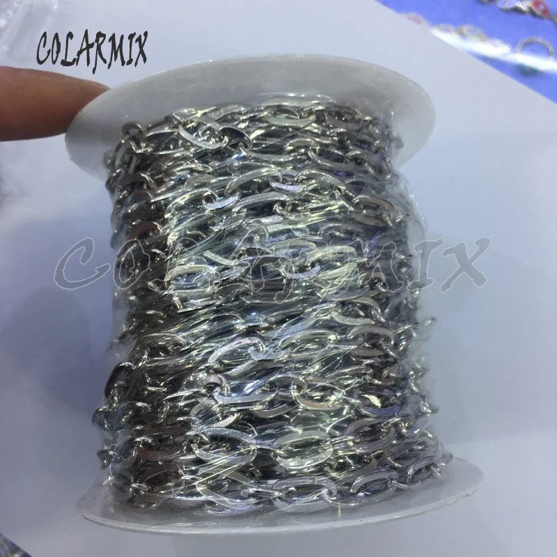 Длинная звеньевая цепочка 5 метров ожерелье из звеньев открытая изготовление