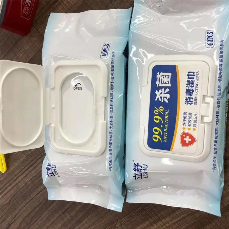 60 листов одноразовые влажные салфетки с изопропиловым спиртом | Красота и