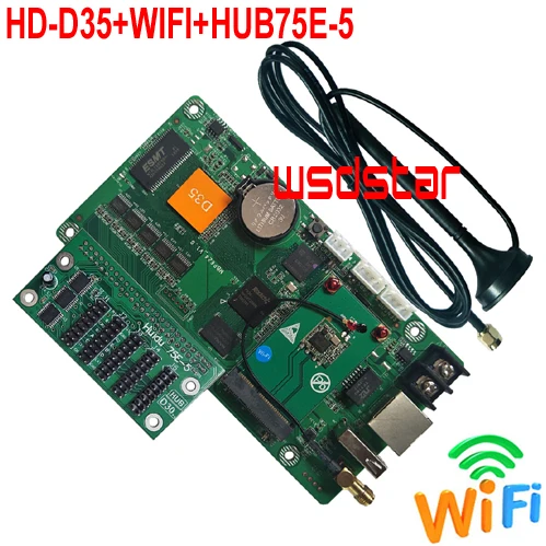 HUIDU HD-D35 + WIFI полноцветная фотография поддержка RJ45 U-disk связи контроллер