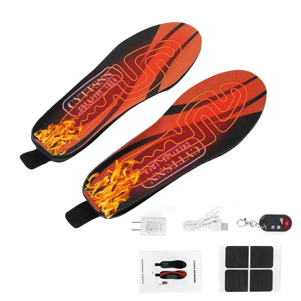 

Remote Heating Insole Built-in Rechargeable Battery Heated Insoles Insole Foot Warmers For Winter Hunting Fishing Camping Hi