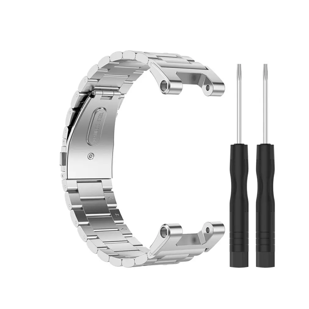 

Double-snap Three-bead Solid Stainless Steel Strap For Aamazfit T-Rex/ T-Rex Pro With A Pair Of Screwdrivers