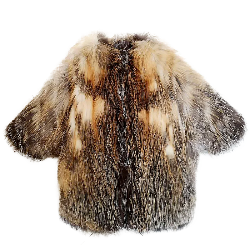 Женское пальто из натурального Лисьего меха зимнее женская корейская мода для