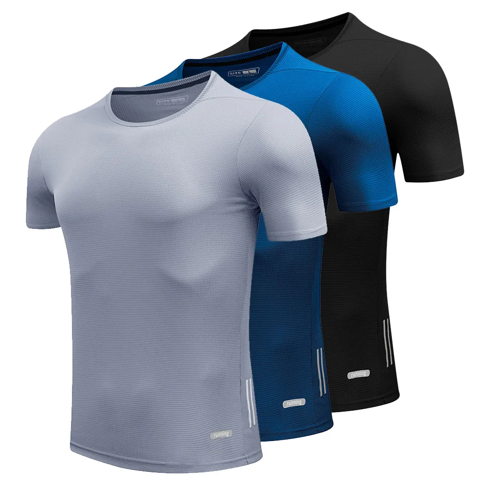 Мужская футболка для бега быстросохнущая облегающая мужская спортивная фитнеса