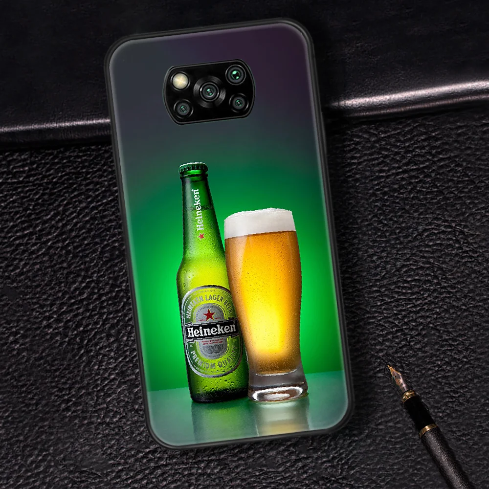 

Heineke Green Beer Liqueur Phone Case Cover Hull For Xiaomi Mi A2 A3 8 9 SE 9T 10 10T Lite Pro Ultra Poco X3 black Coque Pretty