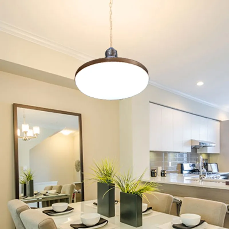 Светодиодная лампа UFO Lights Bombilla 12W 15W 24W 36W 50W Spotlight Ceilling Lamp White E27 для домашнего освещения 220V Гаражный свет включен.