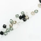 Хрустальные бусины BEAUCHAMP, камни в форме двойного конуса, Ювелирная фурнитура для сережек, стеклянная деталь, 4 мм