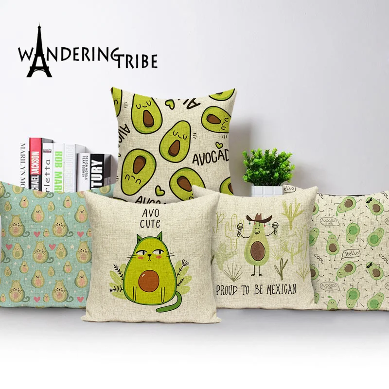 Мультяшная груша наволочка цветные фрукты для подушки богемный банан украшение
