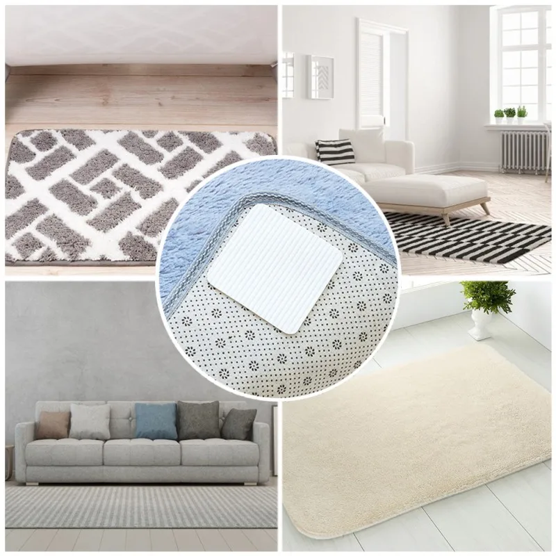 

4/8 Pcs Reusable Square Non Slip Rug Gripper Anti Curling Rug Pad Keep Your Rug In Place Make Corner Flat Non Slip Patch Mat