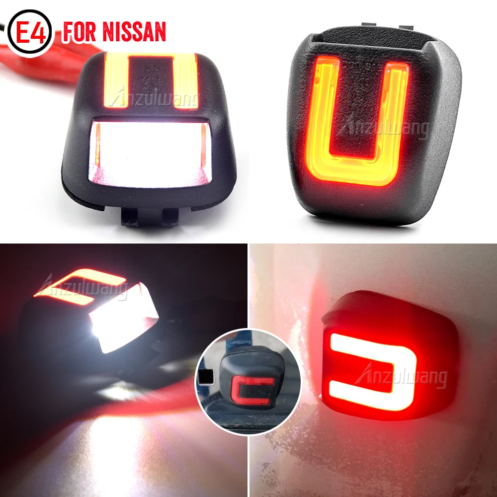 

For Nissan Titan Xterra Armada Frontier Red OLED Neon Tube LED License Plate Light Canbus Rear Tag Lighting Registration Lamp