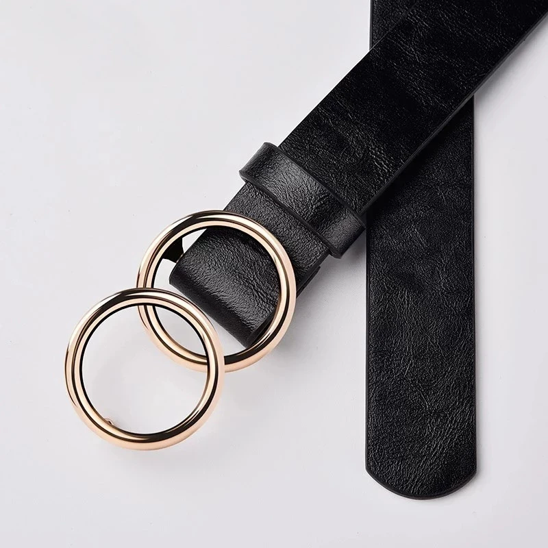 Luxury Designer Belt for women Double ring alloy pin buckle with fashion female dress ladies belts women belt student2021New