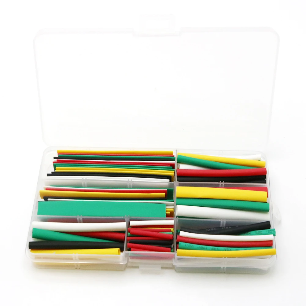 140pcs Heat Shrink Tube Wrap Kit Insulation Sleeving Polyolefin 2: 1 Shrinkable 7 Sizes for DIY Toys / Data Cable Protection | Игрушки и