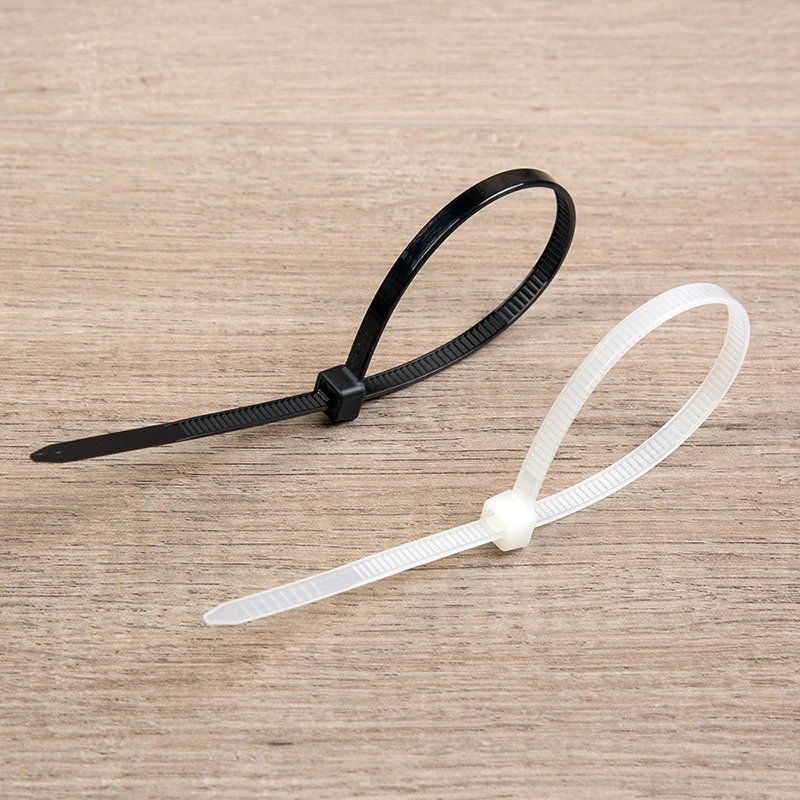 10 шт./лот черный белый самоблокирующийся кабель галстук высокое качество нейлон