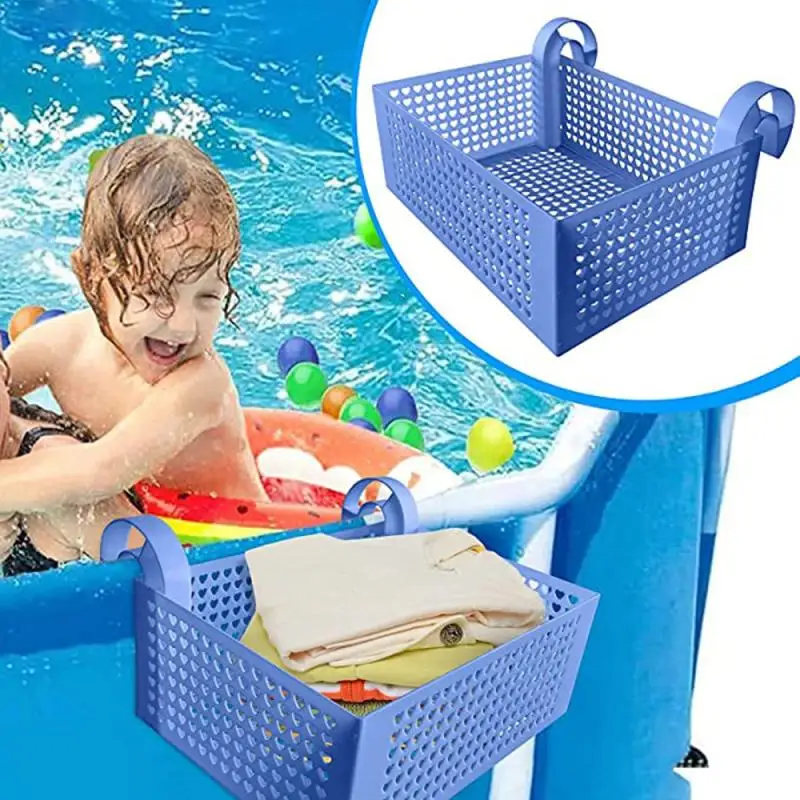 

1Pcs Outdoor Swimming Pool Storage Hanging Basket Convenient Storage Rack Disassembly Storage Basket Storage Shower Organizer