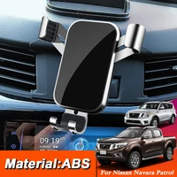 car bracket air vent clip mount mobile cell stand smartphone gps holder support for nissan patrol y62 navara np300 d23 2015 2023