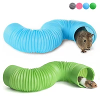 small pet fun tunnel retractable plastic pipe durable anti fouling mink guinea pig groundhog hedgehog chinchilla exercise toy