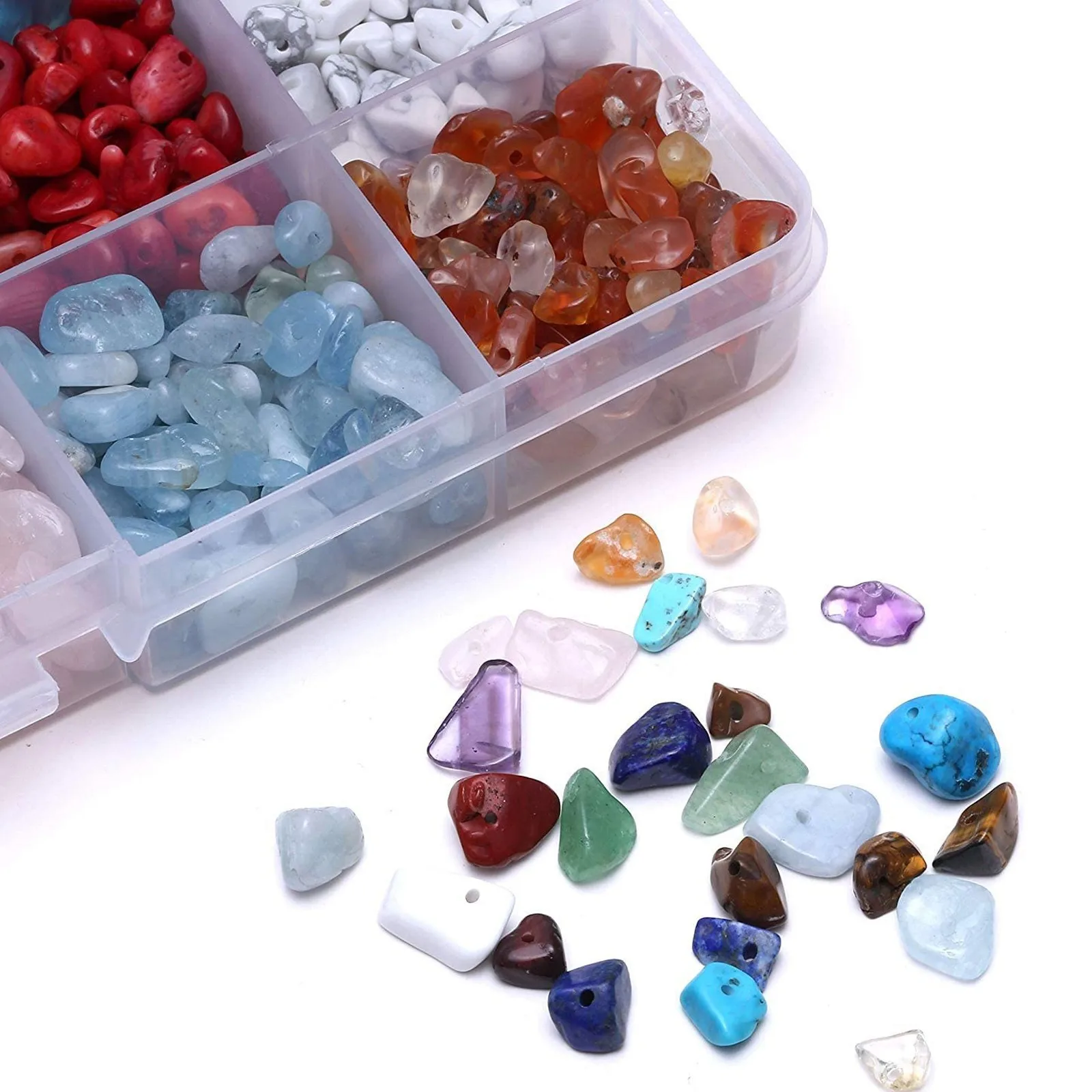 Promotional Products Natural Chip Stone Beads For Jewelry Making Diy Crystal With Box | Дом и сад