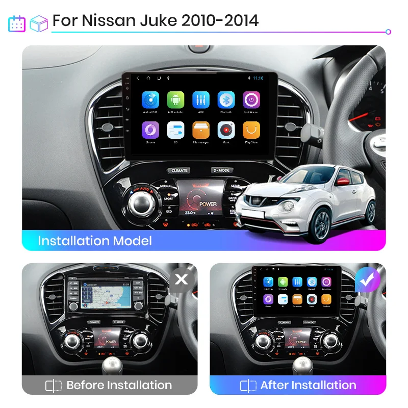 Автомагнитола Junsun V1 для Nissan Juke 128-2010 2DIN android GPS bluetooth | Автомобили и мотоциклы