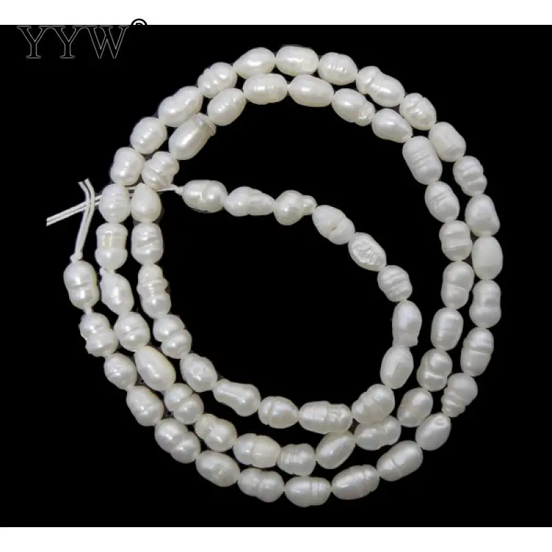 

Natural White Grade A 3-4mm Cultured Rice Freshwater Pearl Beads 14.5inch/Strand 0.8mm Hole for DIY Bracelet Necklace Jewelry