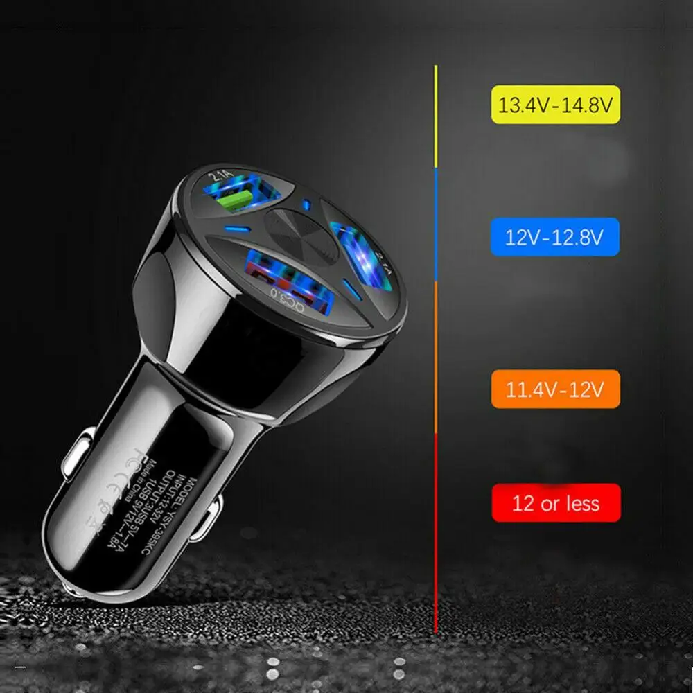50% Лидер продаж Портативный 3 Порты USB QC 0 быстрая зарядка мобильный телефон