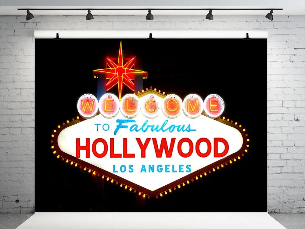 

VinylBDS Hollywood Photography Background Casino Hollywood Stage Backdrop Picture Backgrounds For Photos Tapestry Studio