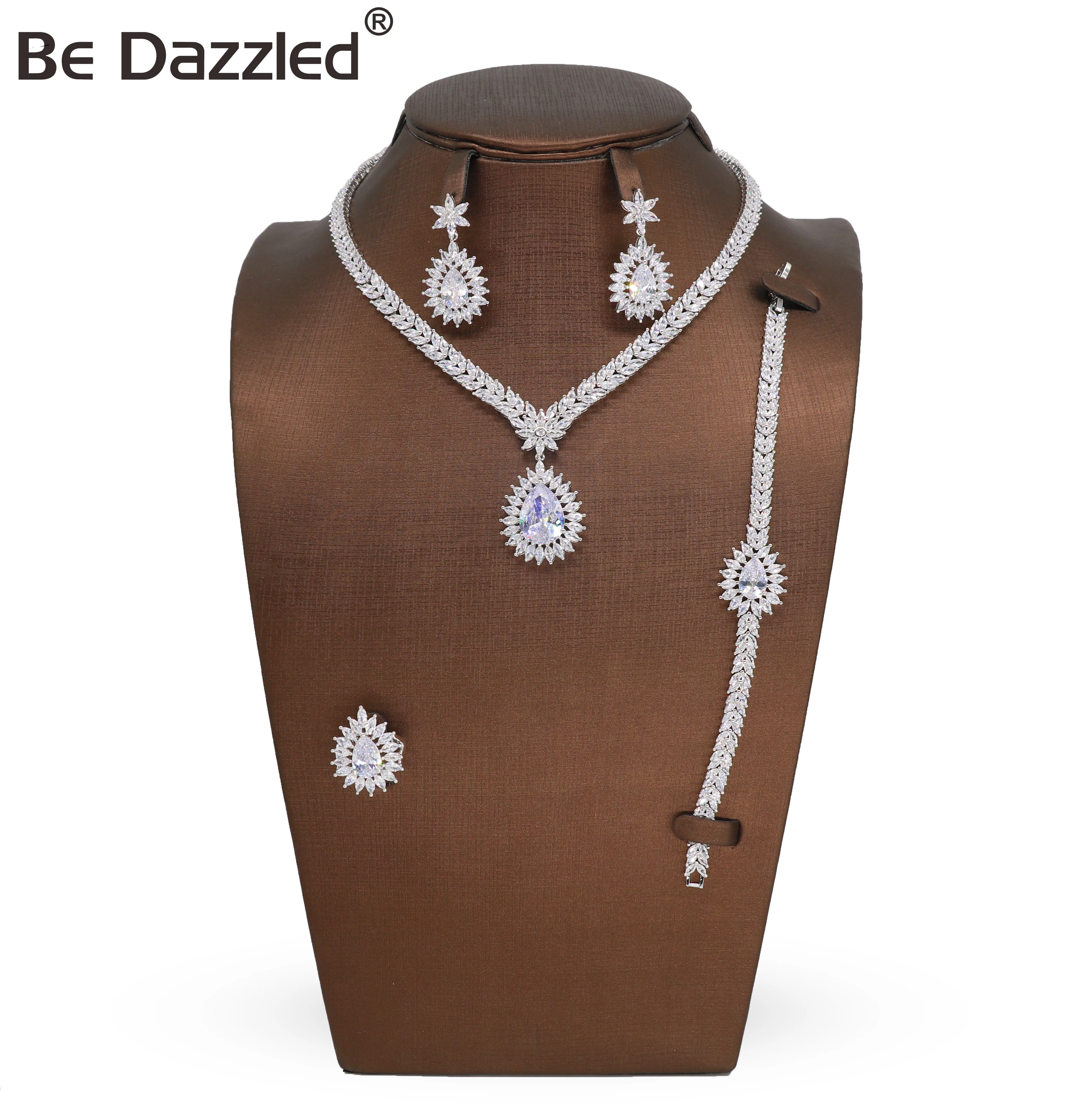 

Unique Design Fashion Women Jewelry Set For Wedding Cubic Zirconia Super Quality Anniversary Gift Nigerian Bridal Jewellery