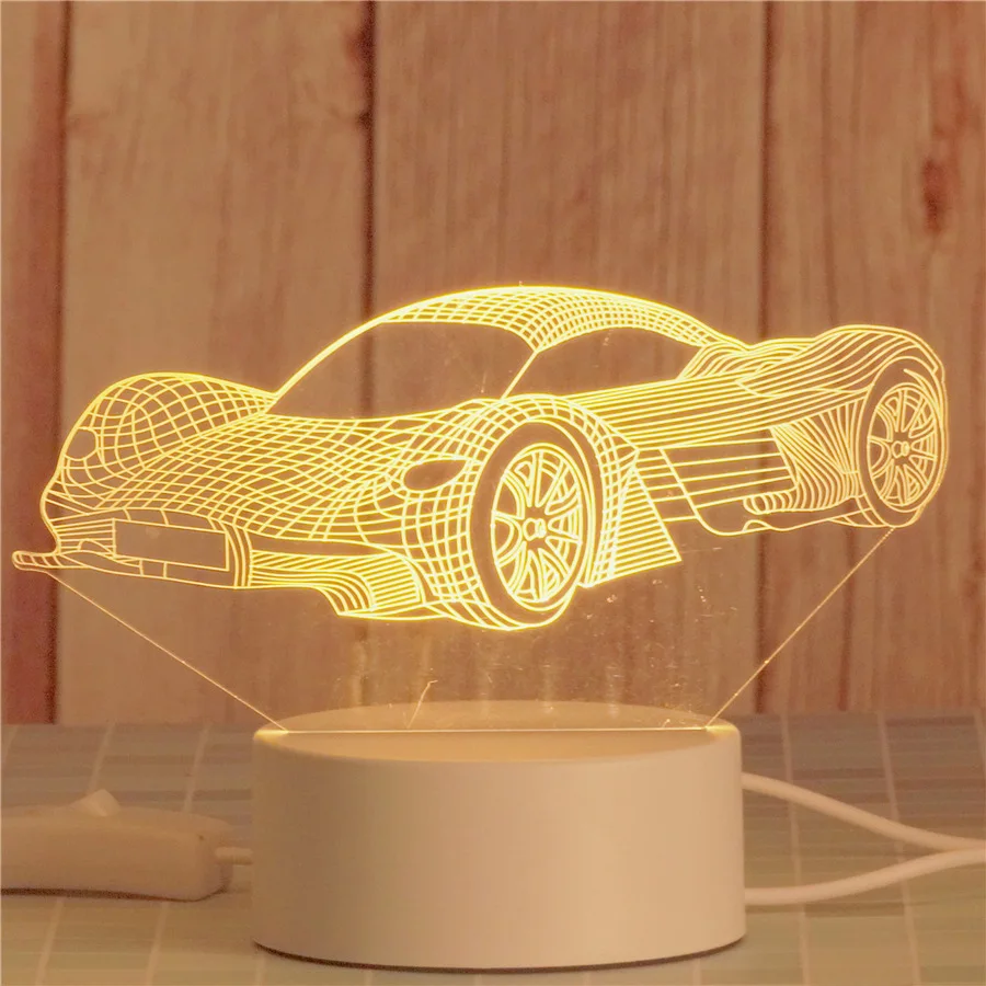 3D ночник креативный мультяшный светодиодный светильник новинка в виде лося