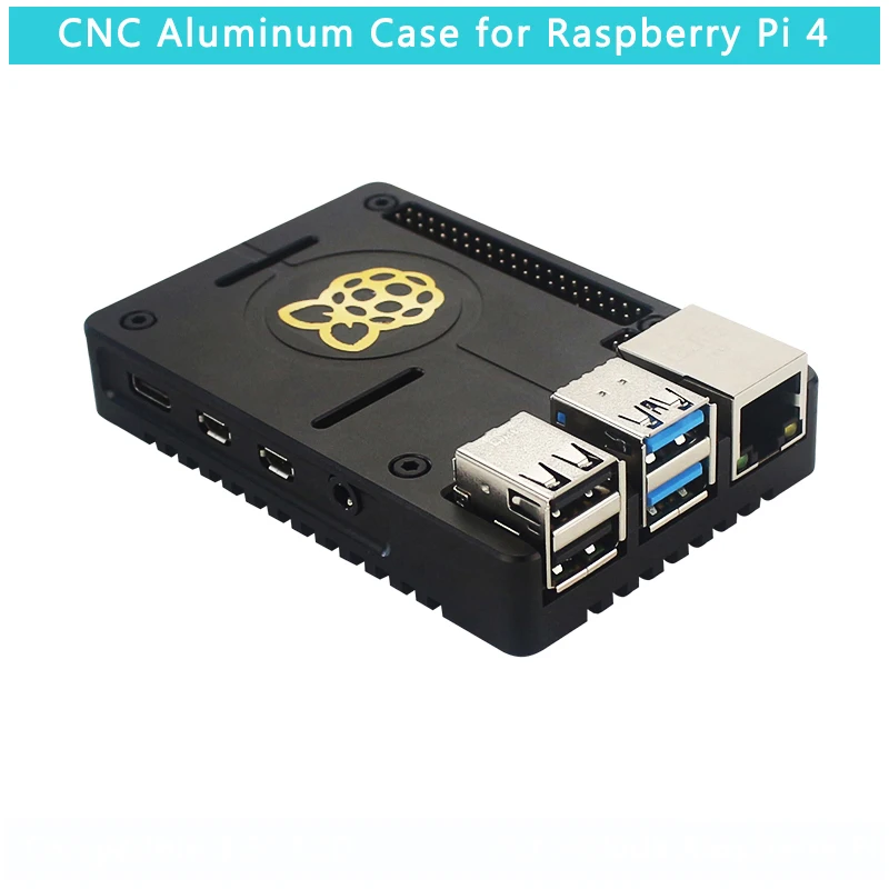 Алюминиевый Чехол Raspberry Pi 4 CNC, металлический корпус с пассивным охлаждением, совместимый с 3,5 дюймовым сенсорным ЖК-экраном для Raspberry Pi 4, Модель B