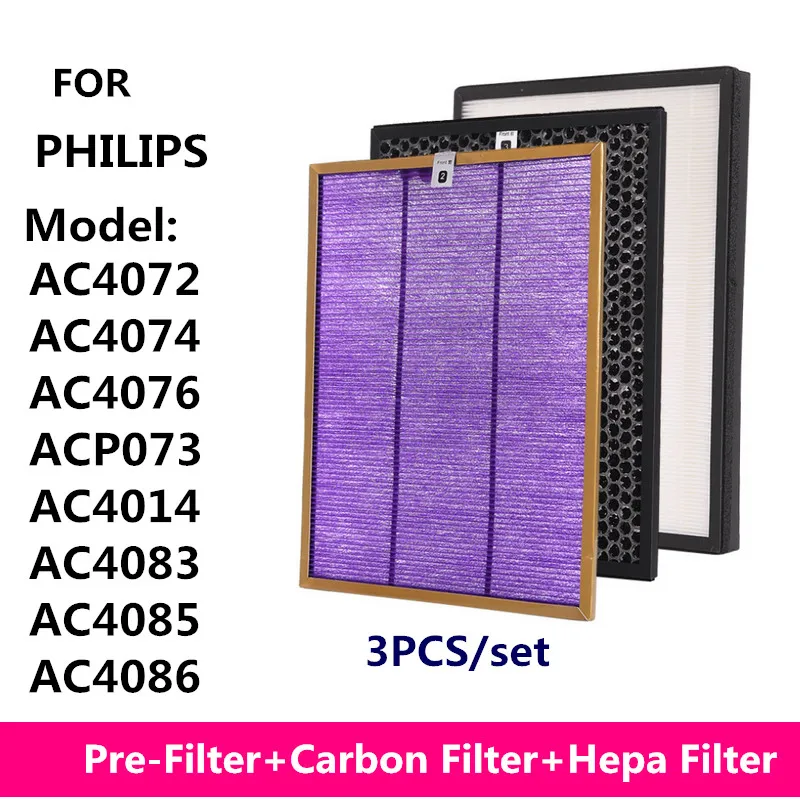 

Углеродный фильтр HEPA AC4141, AC4143, AC4144, для очистителя воздуха Philips AC4072, AC4074, ACP073, AC4014, AC4083, AC4085, AC4086
