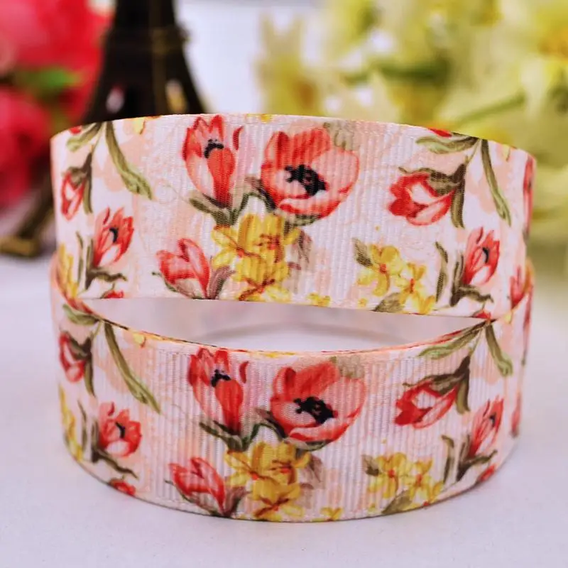 

Корсажная лента, 7/8 дюйма, 22 мм, 1 дюйм, 25 мм, 1-1/2 дюйма, 38 мм, 3 дюйма, 75 мм, с принтом цветов, 10 ярдов, X-00303