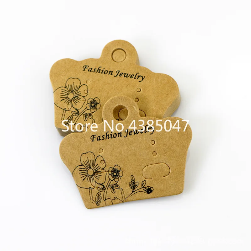 100 шт./лот прямоугольные бумажные серьги в форме кошки OPP сумка витрина ювелирная