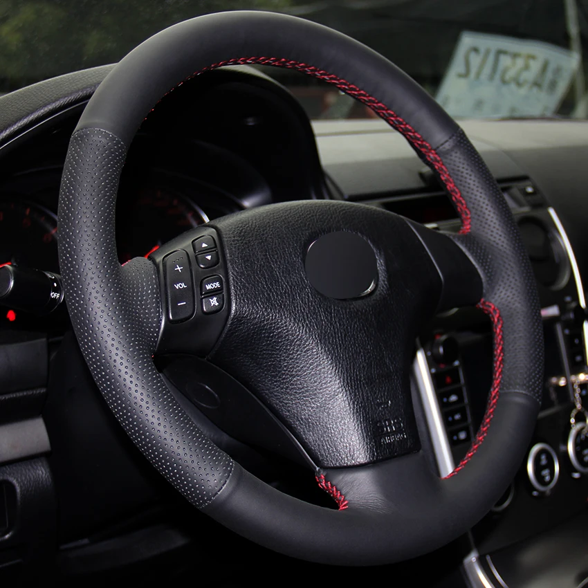 Чехол MEWANT из искусственной черной кожи для Mazda 3 Axela 2004 2009 5 2010 6 Atenza MPV|Чехлы на руль|