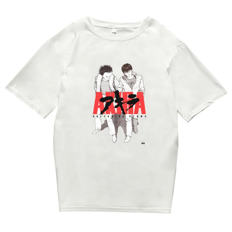 

Футболка с круглым вырезом и коротким рукавом для мужчин и женщин, крутая Повседневная дышащая мягкая рубашка с принтом аниме Акира для мал...