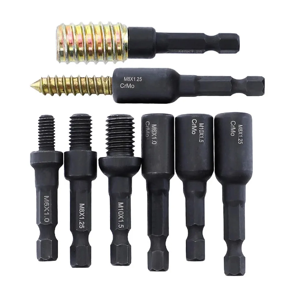 

1 Pcs Internal And External Thread Screw Sleeve Double Thread Screwdriver Embedded Lock Nut Self Tapping Sleeve 6.35mm Handle