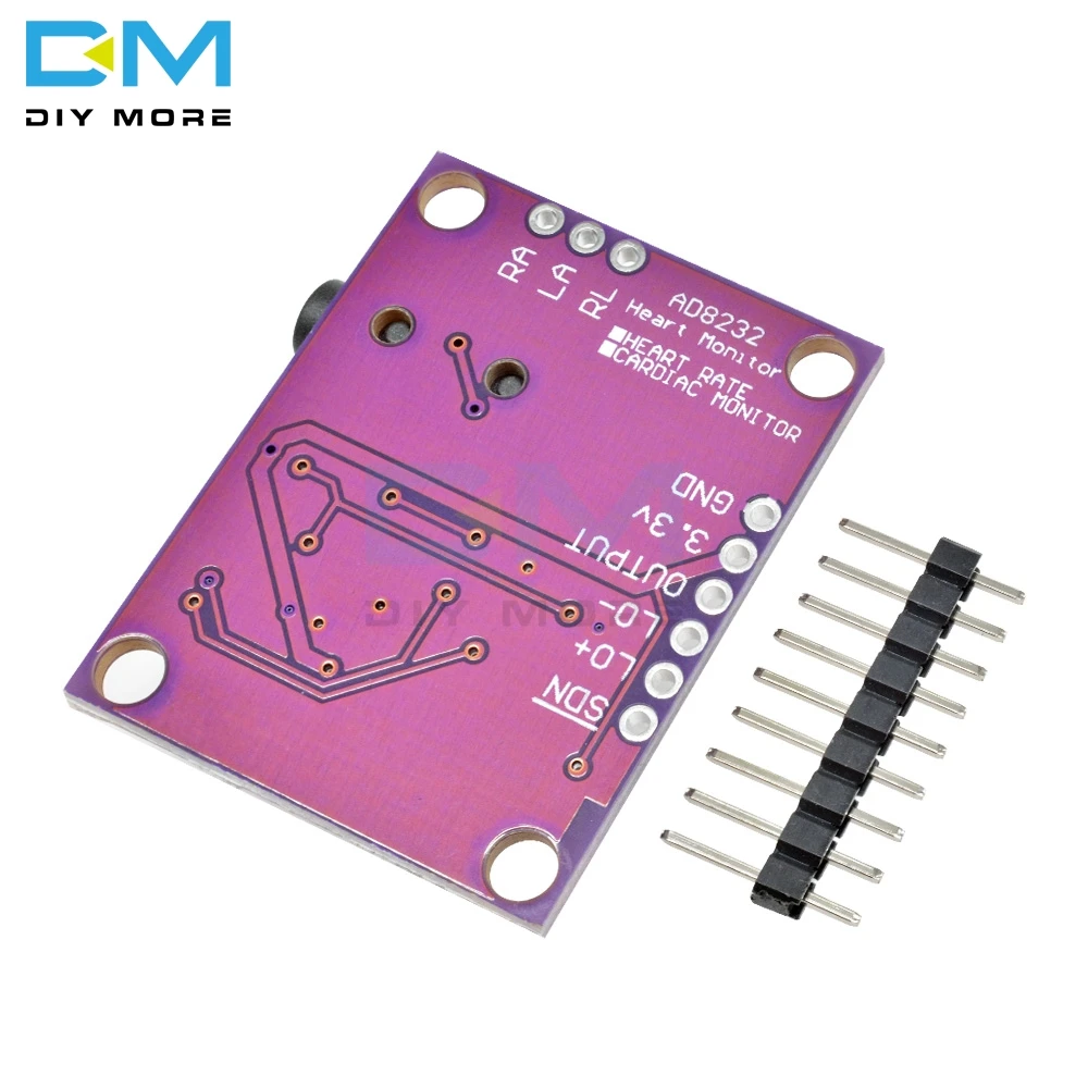AD8232 physiological measurement Heart Pulse ECG Monitor Sensor Module Single Lead Rate Developemt Kit | Электронные компоненты