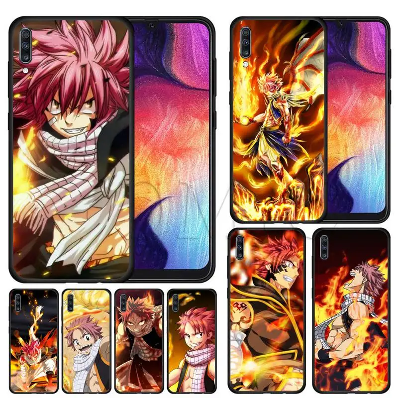 

Hot Anime Fairy Tail Natsu Dragneel Fire Phone Case For Samsung S6 S7 Edge S8 S9 S10 S10E S20 S21 Plus Cover Fundas Coque