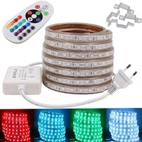 220v rgb led strip 5050 waterproof ip67 commercial rope light outdoor 1m 2m 3m 5m 10m 15m 20m rgb remote controller ukaueu