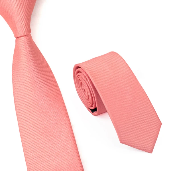 Модный Шелковый Тонкий галстук Hi-Tie оранжевый коралловый розовый Диагональная