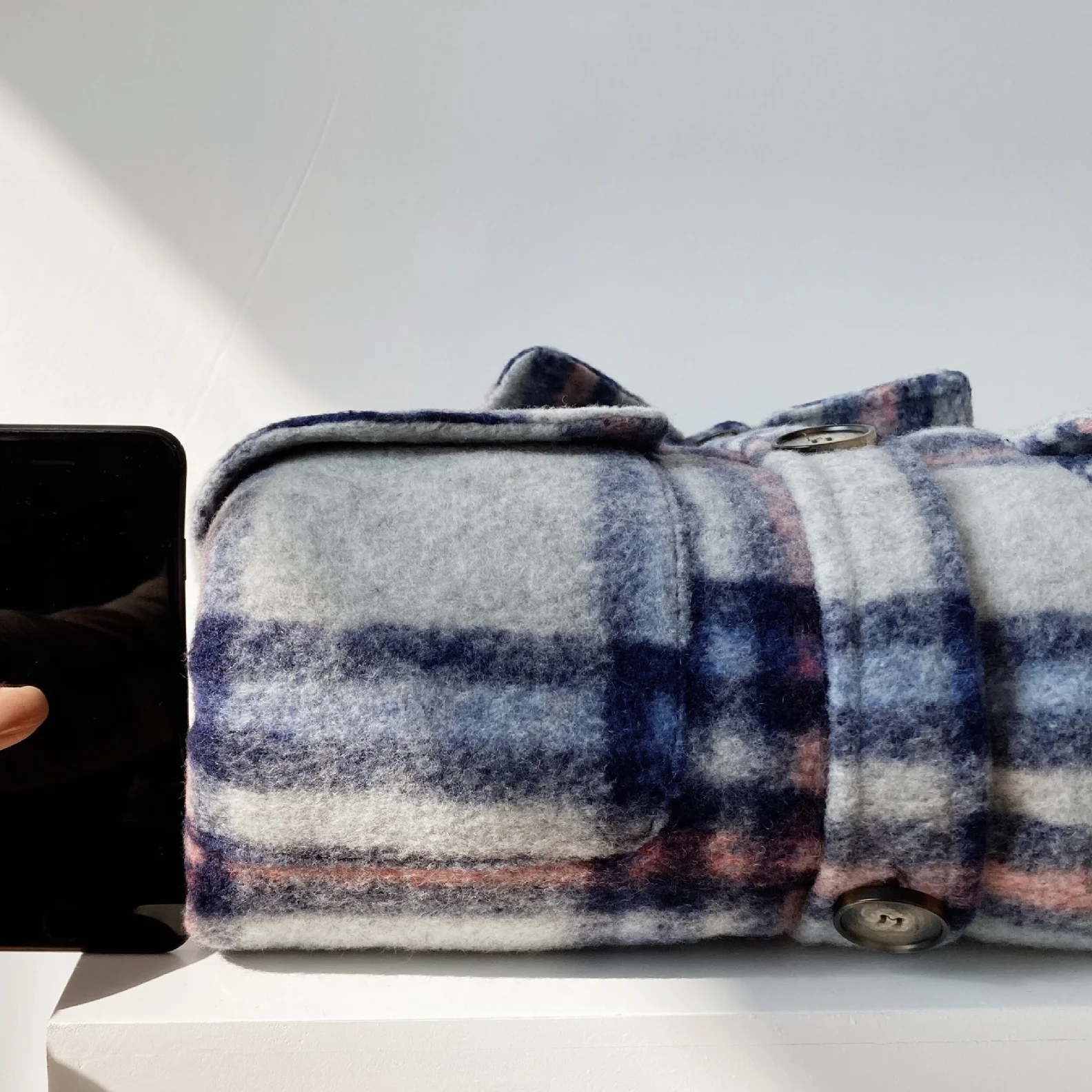 

Vintage Plaid Long Woolen Coats Women Straight Loose Single Breasted Thick Female Oversize Shirt Coat Streetwear Winter 2020 W30