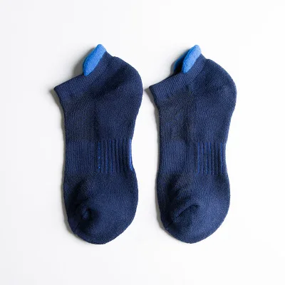 blue Мужские носки, белые, черные, серые короткие однотонные тонкие носки-лодочкой для мужчин, спортивные невидимые мужские хлопковые носки, европейские размеры 39-45, Meias - Цвет: blue