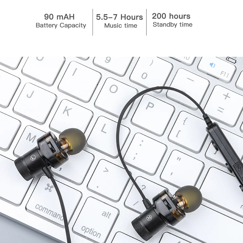 

AWEI T13 Dual Driver Wireless Bluetooth Earphone Sport Headphones With Microphone Earbuds Stereo Sound Headset For iphone Phones