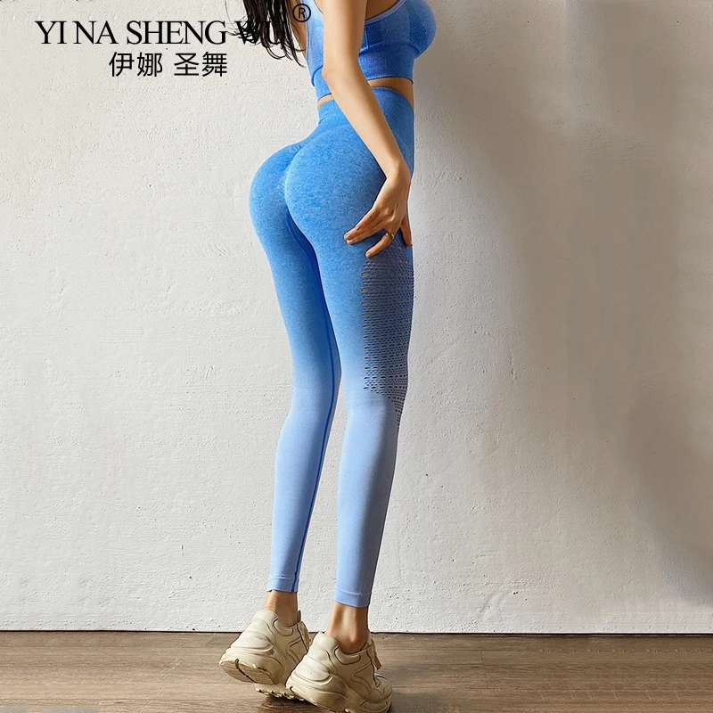 

Gradient Colour Seamless Sets 2 Pieces Gym Set Women Sports Bras Leggings Leotard Women Sports Women Workout Clothes Sportswear