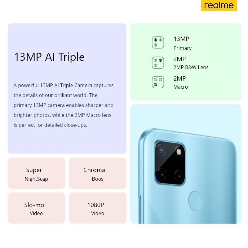 Realme-tel&eacute;fono inteligente C21Y versi&oacute;n rusa, procesador de ocho n&uacute;cleos, pantalla HD de 6,5 pulgadas, bater&iacute;a de 5000mAh, Triple C&aacute;mara ia de 13MP, narzo-4