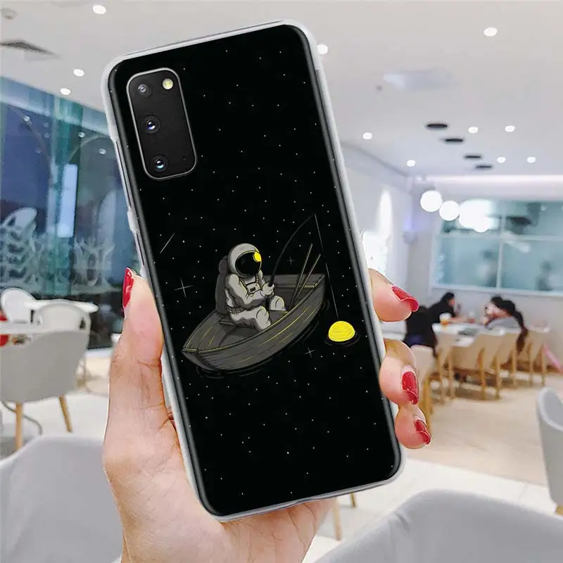 

Cute Cartoon Astronaut Planet Phone Case 6.5" for Samsung Galaxy S20 FE S10 Plus S21 Ultra S10e S8 S9 Plus Hard PC Cover Bumper