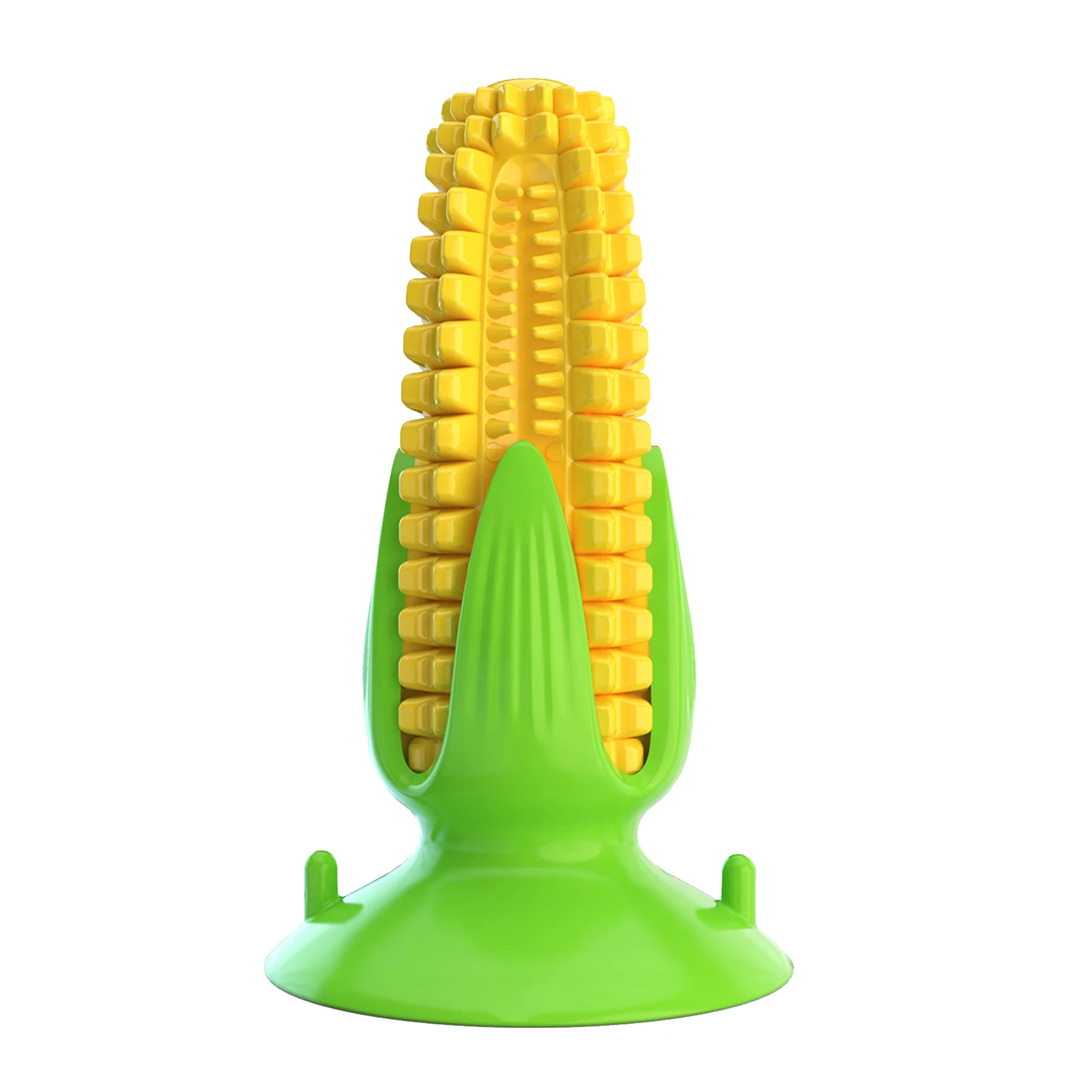 Durable Pet Dog Chew Toys Rubber Corn Play Aggressive Chewers Tooth Cleaning With Big Suction Interactive Toy | Дом и сад