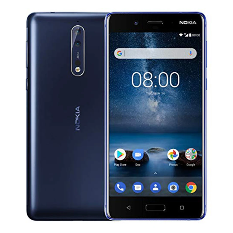 Мобильный телефон Nokia 8 Ta 1012 4 Гб ОЗУ 64 ПЗУ 5 3 дюйма Snapdragon 835 двойная камера 13 МП NFC