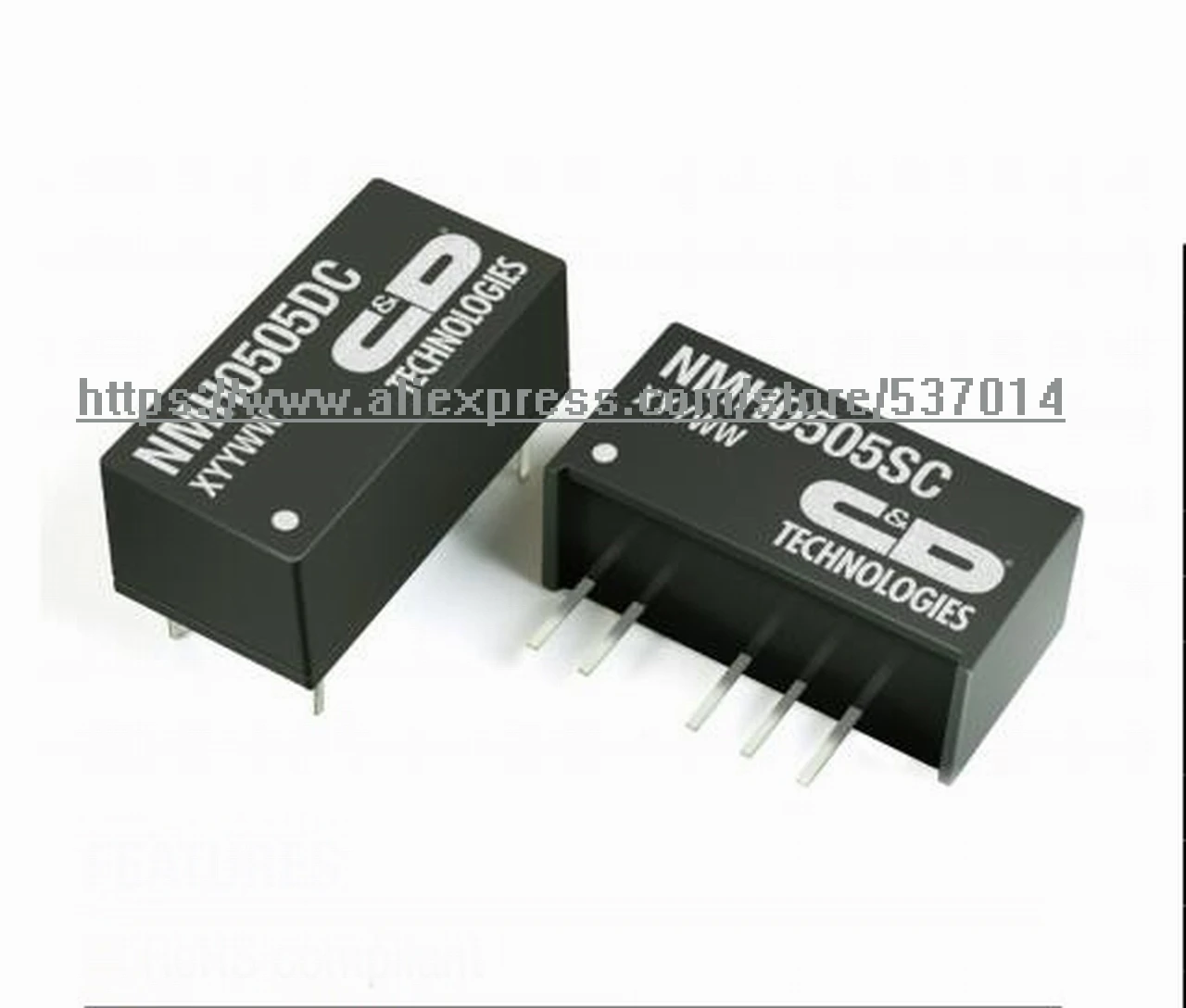 Изолированные 2 Вт преобразователи постоянного тока/постоянного тока NMH2415SC с